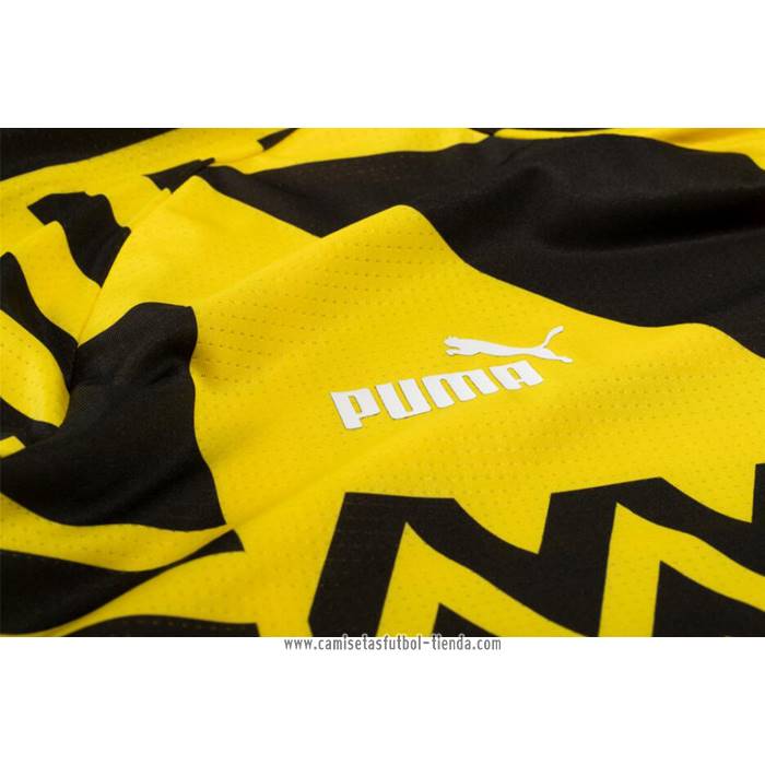 Camiseta Pre Partido del Borussia Dortmund 2022 Amarillo y Negro